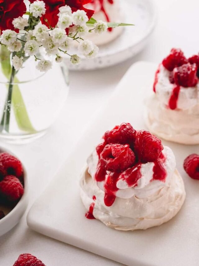 Mini Oreo Pavlovas with Raspberry Whipped Cream Recipe